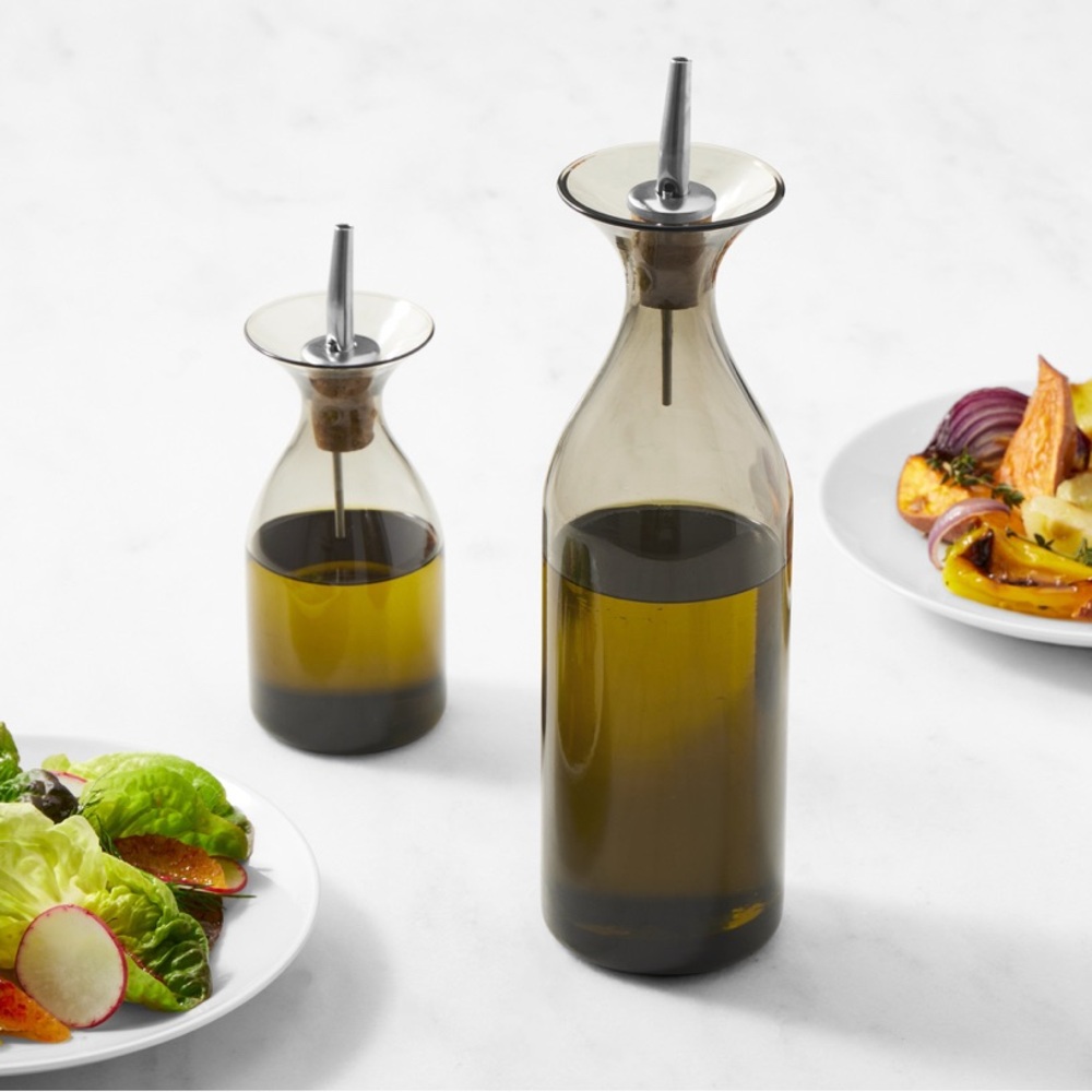 Williams Sonoma Glass Oil Dispenser Set (8oz & 20oz)